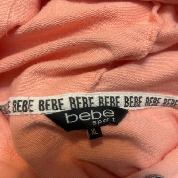 BeBe Pink/Apricot color-block sweatshirt hoodie, size XL - Picture 5 of 7